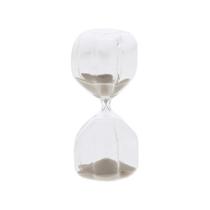 Ampulheta decorativa em vidro de 15 minutos cinza mart