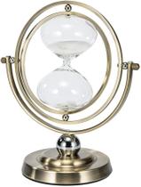 Ampulheta Decorativa Retrô 60 minutos Suporte Metal Dourado - Home