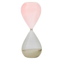 Ampulheta Decorativa Rosa e Fume Areia Branca 32 min Ampulheta Decorativa Rosa e Fume Areia Branca 32 min