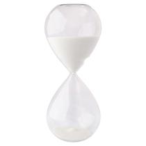 Ampulheta Decorativa Vidro Borossilicato 5 min Prata Branco Dourado 13cm