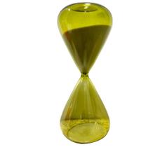 Ampulheta Decorativa vidro verde 30 minutos Clássica Mart