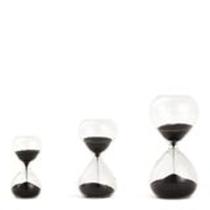 Ampulheta decorativas 1 (p) em vidro preto mart