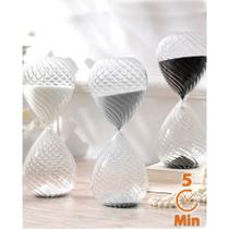 Ampulheta Decorativo De Vidro e Areia Colorida Ornamentada 5min Ampulheta Decorativo De Vidro e Areia Colorida Ornamentada 5min