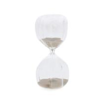 Ampulheta em vidro 15 minutos bege mart