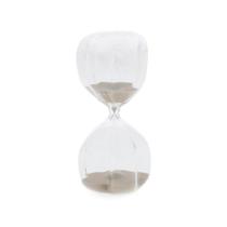 Ampulheta em vidro 30 minutos bege mart