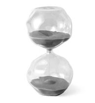 Ampulheta em vidro 30 minutos cinza 15x8cm