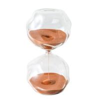 Ampulheta em vidro 30 minutos marrom 15x8cm