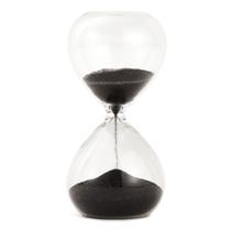 Ampulheta em vidro 5 minutos preto mart