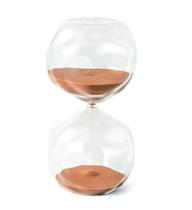 Ampulheta em vidro 60 minutos marrom 18x10cm