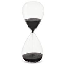 Ampulheta em Vidro Areia Preta Adorno Decorativo 20cm Mart