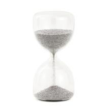 Ampulheta Em Vidro Com Areia Prateada Mart