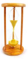 Ampulheta Madeira E Vidro Relógio De Areia Amarelo 30 Seg Fg