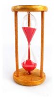 Ampulheta Madeira Vidro Relógio De Areia Vermelho 30 Seg Fg