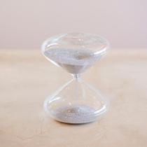 Ampulheta - Mini Esferas Pratas e Pretas (G)