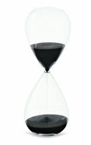 Ampulheta Preta em Vidro 09611 Mart