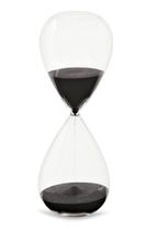 Ampulheta Preta em Vidro 9607 Mart