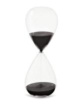 Ampulheta Preta Em Vidro - Mart 09607 - Decoração 30min