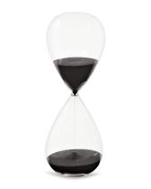 Ampulheta Preta Em Vidro - Mart 09607 - Decoração 30min