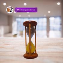 Ampulheta Temporizador Madeira Vidro 15cm