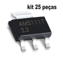 Ams1117 3.3 - Circuito Integrado 3.3V 1a Regulador arduino 1w lm1117 25 Peças