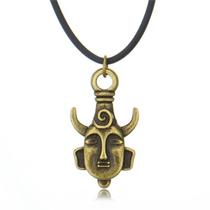 Amuleto Dean Winchester de Metal Ouro Velho Colar Masculino Sobrenatural Estilo Urbano Rústico Amuleto Dean Winchester de Metal Ouro Velho Colar Masculino Sobrenatural Estilo Urbano Rústico