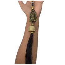 Amuleto Pendente Chinês Buda Sorridente com Sino (Atraia Dinheiro e Sorte)