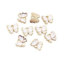 Amuletos de Borboleta (10x13mm) - 20 Peças em Liga de Metal com Esmalte para Artesanato Amuletos de Borboleta (10x13mm) - 20 Peças em Liga de Metal com Esmalte para Artesanato