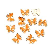 Amuletos de Borboleta (10x13mm) - 20 Peças em Liga de Metal com Esmalte para Artesanato