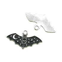 Amuletos de Halloween com Design Gótico de Morcego - 10 a 12 Peças - Pingentes de Liga para Joias