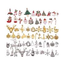 Amuletos de Natal Dourados - 20 Peças para Pulseiras e Colares DIY