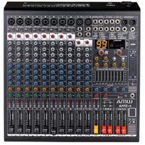 AMW AN12 v3 Mesa de Som 12 Canais com 4 saídas Auxiliares DSP 99 EFX USB Interface AMW AN12 v3 Mesa de Som 12 Canais com 4 saídas Auxiliares DSP 99 EFX USB Interface