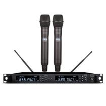 AMW AU500 v2 Microfone sem fio Duplo Digital Multibanda UHF Rack + Estojo 1R 2M