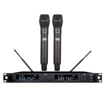 AMW AU500 v2 Microfone sem fio Duplo Digital Multibanda UHF Rack + Estojo 1R 2M