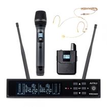 AMW BM300 v2 Microfone Sem Fio de Mão e Auricular Digital UHF + Estojo