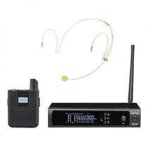 AMW BU100 Auricular Sistema Transmissão sem fio UHF Digital com Microfone Auricular Bege P2 com Lock
