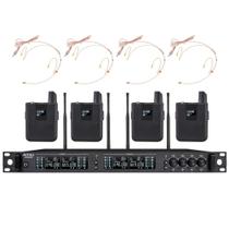 AMW BU7000 Microfone sem fio 4 Canais Digital UHF Auricular