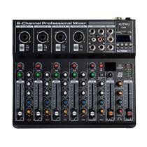 Amw Cm6 Pro Mesa De Som 6 Canais 99 Efeitos Usb Bt Interface