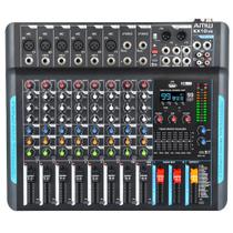 AMW KX10 v3 Mesa de som 10 Canais 99 Efeitos Efx Mute Aux Eq