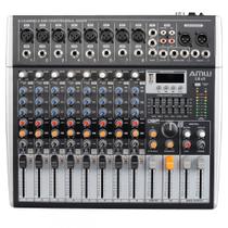 AMW L8 v3 Mesa de Som 8 Canais XLR Efx Rec Mp3 Eq