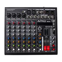 AMW MX8 v2 Mesa de Som 8 Canais 6 XLR EFX Interface USB