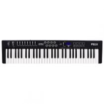 AMW P61X Teclado Black Controlador Midi USB com 61 Teclas PADs Faders e Knobs