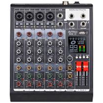 AMW SM6 v3 Mesa de Som 6 Canais 99 Efeitos DSP Interface USB