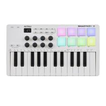 AMW Smartkey 25 White Teclado Controlador Midi USB Teclas 8 PADs Knobs