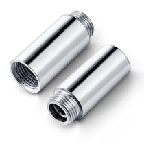 Amylove 2 Peças Extensor de Braço para Ducha em Aço Inoxidável, Tubo de Extensão para Chuveiro 1/2PT Macho para 1/2PT Fêmea, Conector Adaptador de Tubulação (2 Polegadas)
