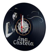Ana castela decoração música cantora relógio disco de vinil boiadeira - Avelar criações