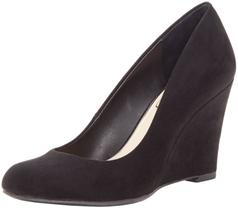 Anabela Feminina Jessica Simpson Cash Slip On em Camurça Preta
