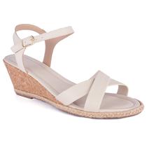 Anabela Feminina Sandália Tiras Cruzadas Salto Alto Casual Moda Sola Confortável Original Anabela Feminina Sandália Tiras Cruzadas Salto Alto Casual Moda Sola Confortável Original