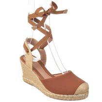 Anabela Spadrilhe Gladiadora Amarração na Perna Moda Casual Anabela Spadrilhe Gladiadora Amarração na Perna Moda Casual