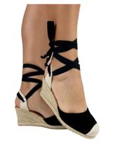 Anabela Spadrille Suede Feminino