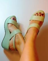 Anabela tamanho 36 cor verde